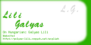 lili galyas business card